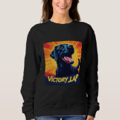 Victory Lap Black Labrador Sweatshirt - Dog Lover  (Voorkant)