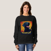Victory Lap Zwarte Labrador Trui - Hond Liefhebber (Voorkant volledig)