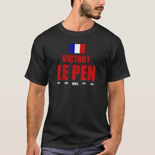 Victory Le Pen 2022 frans France Politics T-shirt (Voorkant)