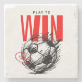 Victory Mindset Voetbal Stenen Onderzetters - Spee (Voorkant)