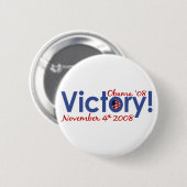 Victory Obama wint 2008 Ronde Button 5,7 Cm (Voorkant /achterkant)