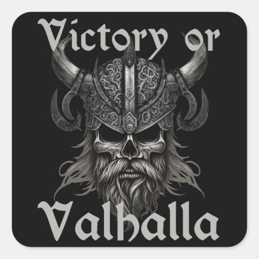 Victory of Valhalla Vierkante Sticker (Voorkant)