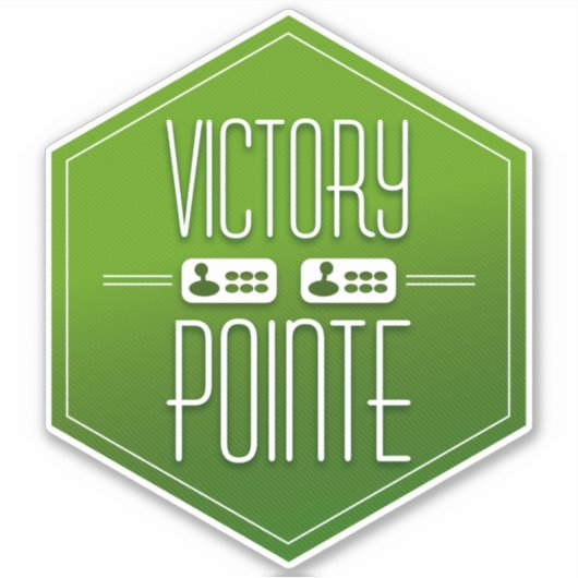 Victory Pointe Hexagon Sticker (Voorkant)