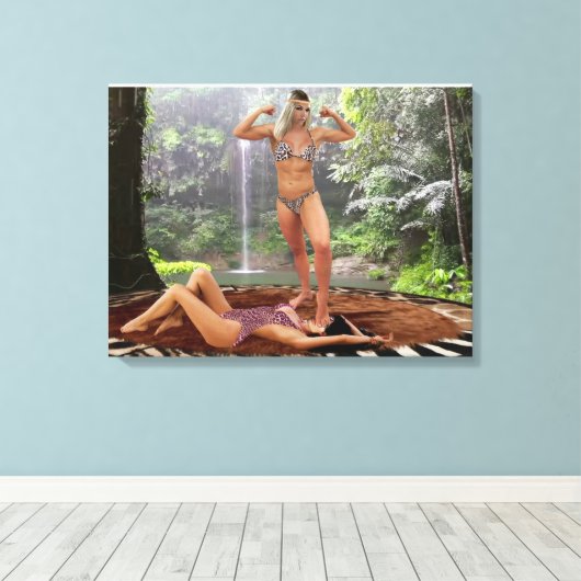 VICTORY POSE VAN TARZANA CANVAS AFDRUK (Insitu (Houten vloer))