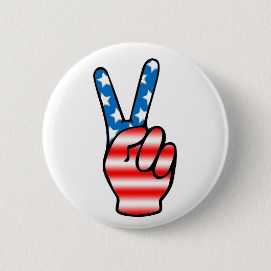 Victory (Red, White en Blue)-Button Ronde Button 5,7 Cm (Voorkant)