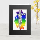 Victory Runner Rainbow Groeten Kaart (Gele Bloem)