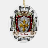 Victory Shield Achternaam Keramisch Ornament (Rechts)