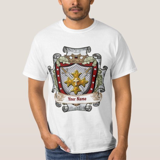 Victory Shield Achternaam T-shirt (Voorkant)