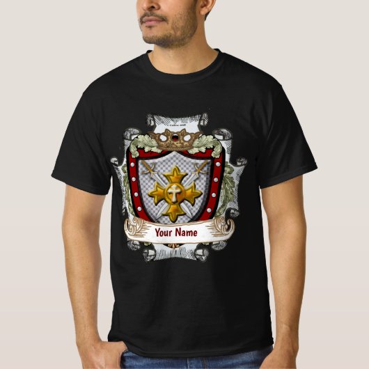 Victory Shield  Surname  t-shirt (Voorkant)