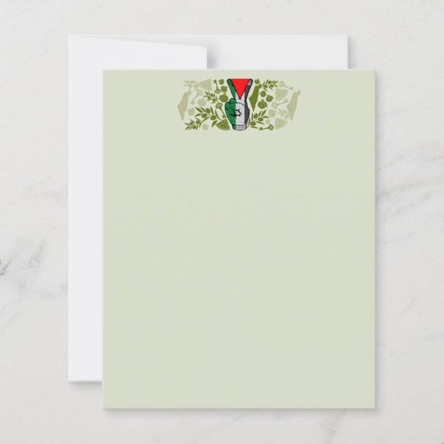 Victory Sign Hand Resistance Red Triangle Symbol (Voorkant)