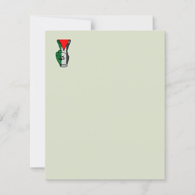 Victory Sign Hand Resistance Red Triangle Symbol (Voorkant)