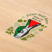 Victory Sign Hand Resistance Red Triangle Symbol Acryl Uitnodigingen (Laagn)