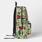 Victory Sign Hand Resistance Red Triangle Symbol Bedrukte Rugzak (Links)