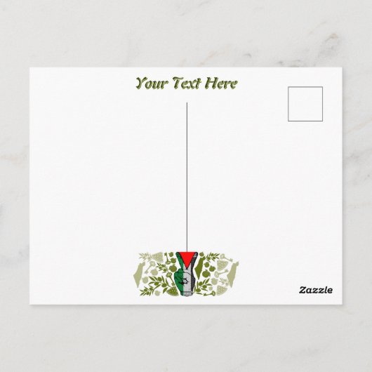 Victory Sign Hand Resistance Red Triangle Symbol Briefkaart (Achterkant)