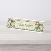 Victory Sign Hand Resistance Red Triangle Symbol Bureau Naambordje (Voorkant)