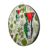 Victory Sign Hand Resistance Red Triangle Symbol Dartbord (Voorkant Rechts)