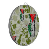 Victory Sign Hand Resistance Red Triangle Symbol Dartbord (Voorkant Links)