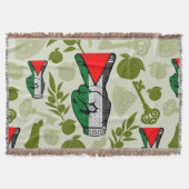 Victory Sign Hand Resistance Red Triangle Symbol Deken (Voorkant)