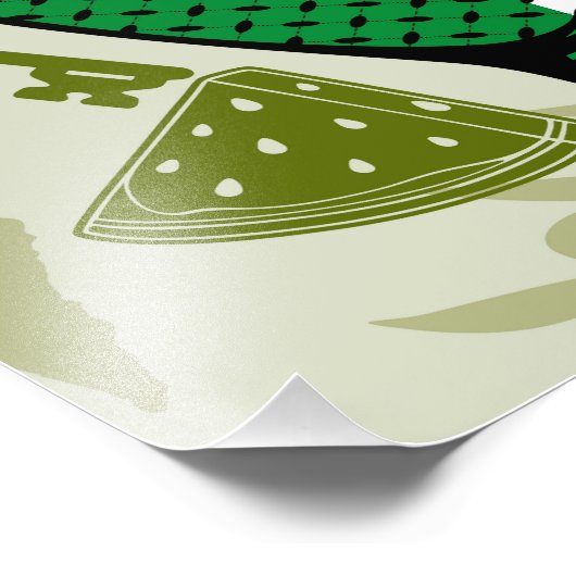 Victory Sign Hand Resistance Red Triangle Symbol Foto Afdruk (Hoek)