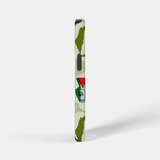 Victory Sign Hand Resistance Red Triangle Symbol iPhone Hoesje (Rechterkant)