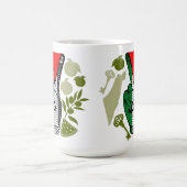 Victory Sign Hand Resistance Red Triangle Symbol Koffiemok (Center)