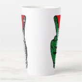 Victory Sign Hand Resistance Red Triangle Symbol Latte Mok (Voorkant)