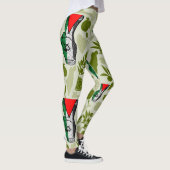 Victory Sign Hand Resistance Red Triangle Symbol Leggings (Rechts)