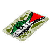 Victory Sign Hand Resistance Red Triangle Symbol Magneet (Linkerzijde)