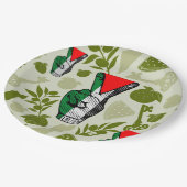 Victory Sign Hand Resistance Red Triangle Symbol Papieren Bordje (Gekanteld)