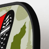 Victory Sign Hand Resistance Red Triangle Symbol Pickleball Paddle (Links Detail)