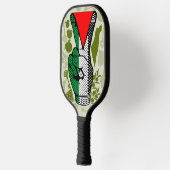 Victory Sign Hand Resistance Red Triangle Symbol Pickleball Paddle (Links)