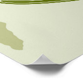 Victory Sign Hand Resistance Red Triangle Symbol Poster (Hoek)