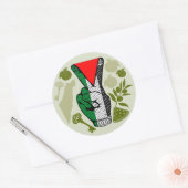 Victory Sign Hand Resistance Red Triangle Symbol Ronde Sticker (Envelop)