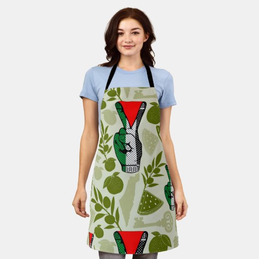 Victory Sign Hand Resistance Red Triangle Symbol Schort (Gedragen)