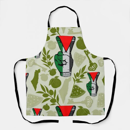 Victory Sign Hand Resistance Red Triangle Symbol Schort (Voorkant)