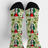 Victory Sign Hand Resistance Red Triangle Symbol Sokken (Top)