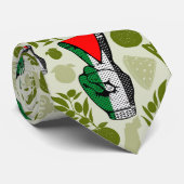 Victory Sign Hand Resistance Red Triangle Symbol Stropdas (Opgerold)