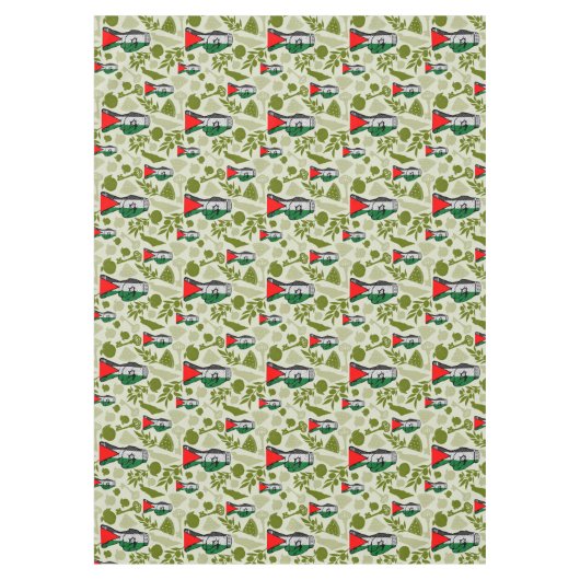 Victory Sign Hand Resistance Red Triangle Symbol Tafelkleed (Voorkant)