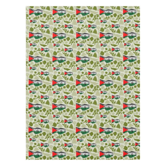 Victory Sign Hand Resistance Red Triangle Symbol Tafelkleed (Voorkant)