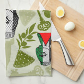 Victory Sign Hand Resistance Red Triangle Symbol Theedoek (Quarter Fold)