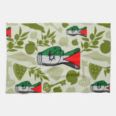 Victory Sign Hand Resistance Red Triangle Symbol Theedoek (Horizontaal)