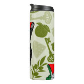 Victory Sign Hand Resistance Red Triangle Symbol Thermosbeker (Geroteerd rechts)