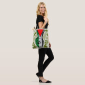 Victory Sign Hand Resistance Red Triangle Symbol Tote Bag (Op model)