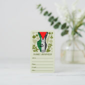 Victory Sign Hand Resistance Red Triangle Symbol Visitekaartje (Staand voorkant)