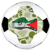 Victory Sign Hand Resistance Red Triangle Symbol Voetbal (Gedraaid)
