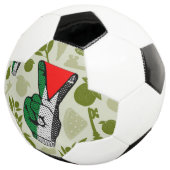 Victory Sign Hand Resistance Red Triangle Symbol Voetbal (Drie kwart)