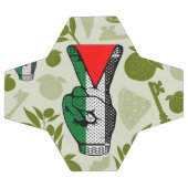 Victory Sign Hand Resistance Red Triangle Symbol Voetbal (Enkel)