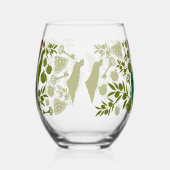 Victory Sign Hand Resistance Red Triangle Symbol Wijnglas Zonder Voet (Links)