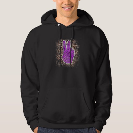 Victory sign peace symbool Treehugger Hippie Goa A Hoodie (Voorkant)