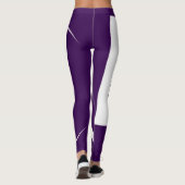 Victory Stride Leggings in wit en Paarse kleuren (Achterkant)
